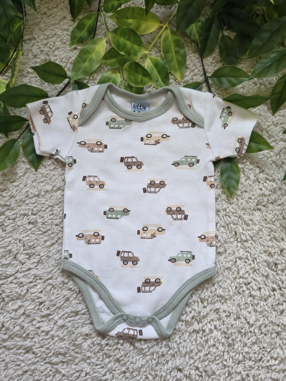 Baby Boy Camper Cars Onesie (6-9 Months)